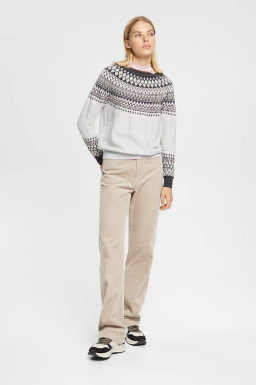 Esprit Jaquard Sweater Light Grey