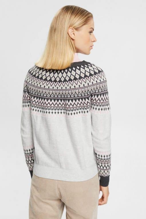 Esprit Jaquard Sweater Light Grey