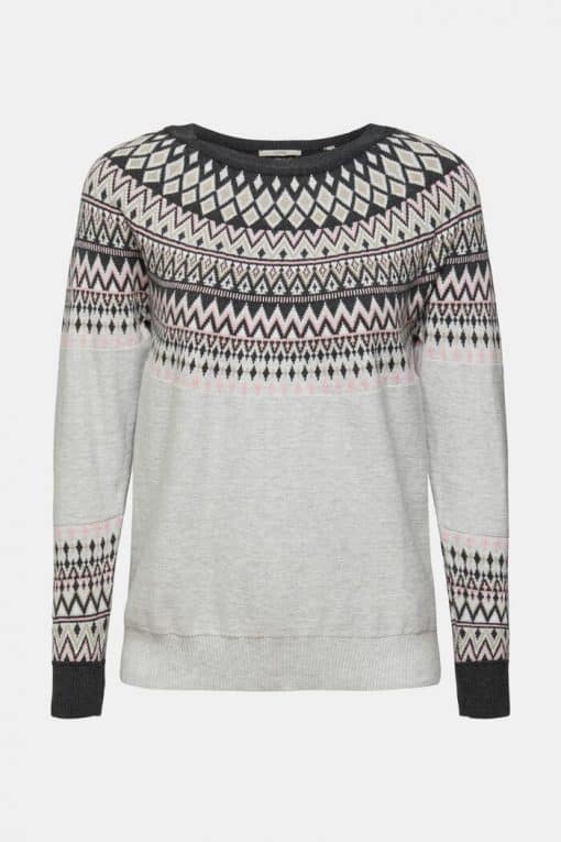 Esprit Jaquard Sweater Light Grey