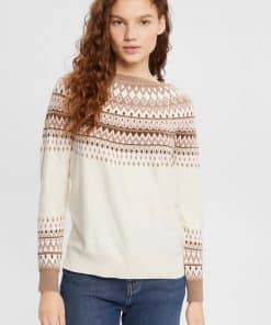 Esprit Jaquard Sweater Sand