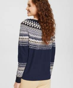 Esprit Jaquard Sweater Navy