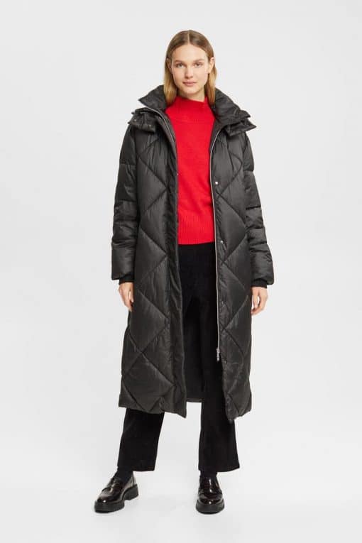 Esprit Quilted Coat Black