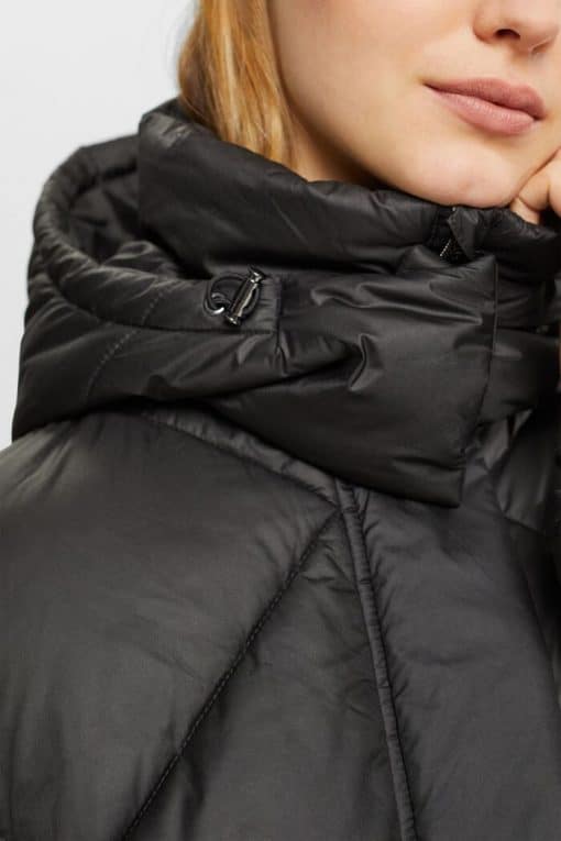 Esprit Quilted Coat Black