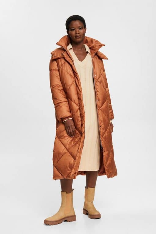 Esprit Quilted Coat Toffee