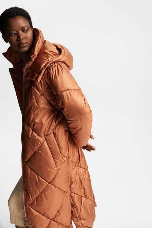 Esprit Quilted Coat Toffee