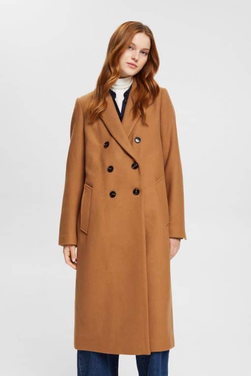 Esprit Wool Coat Caramel