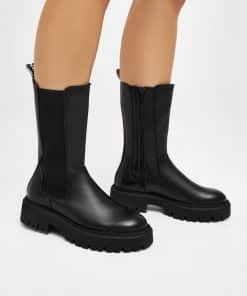 Bianco Biagarbi High Chelsea Boots Black