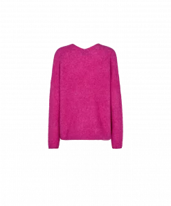Mos Mosh Thora V-neck Knit Festival Fuchsia