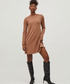 Vila Comfy L/S A-line Dress Toasted Coconut
