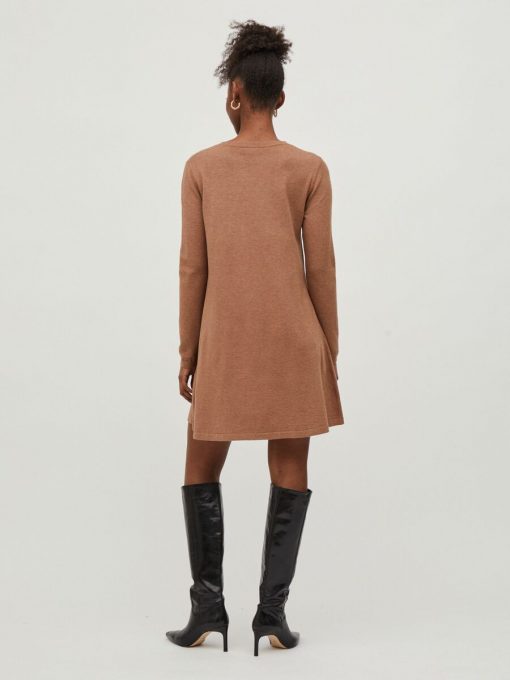 Vila Comfy L/S A-line Dress Toasted Coconut