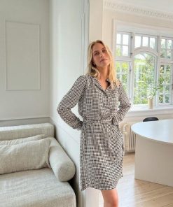 Neo Noir Viby Shell Grid Dress