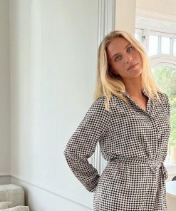 Neo Noir Viby Shell Grid Dress