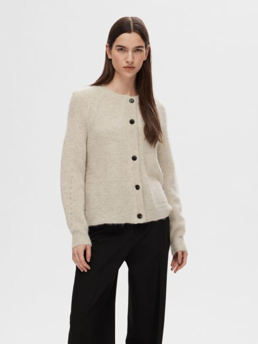 Selected Femme Lulu Short Cardigan Birch