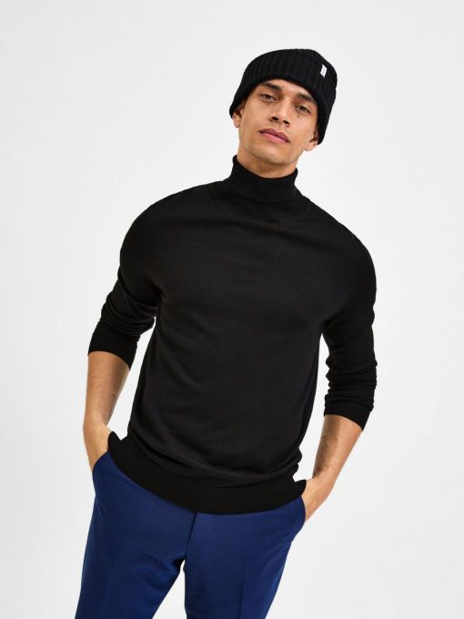 Selected Homme Town Merino Coolmax Knit Black