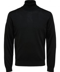 Selected Homme Town Merino Coolmax Knit Black