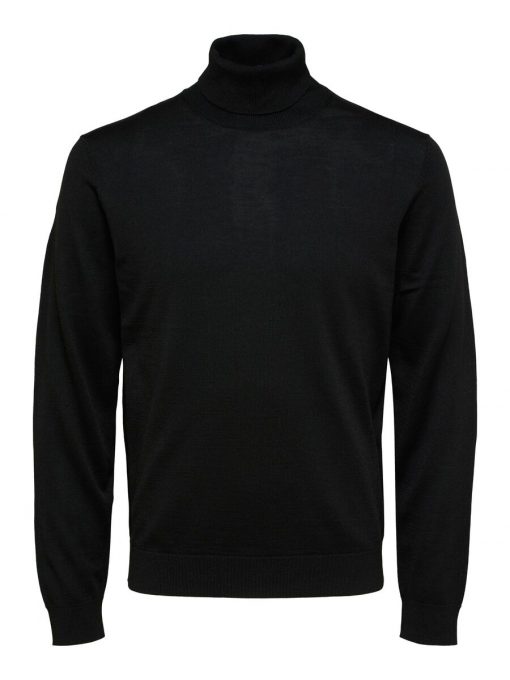 Selected Homme Town Merino Coolmax Knit Black