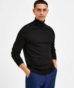 Selected Homme Town Merino Coolmax Knit Black