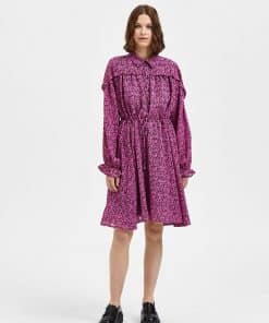 Selected Femme Quira Short Dress Phlox Pink