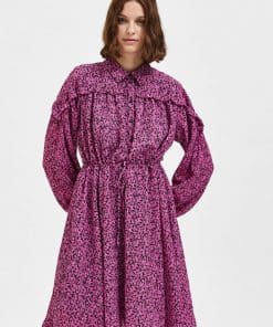 Selected Femme Quira Short Dress Phlox Pink