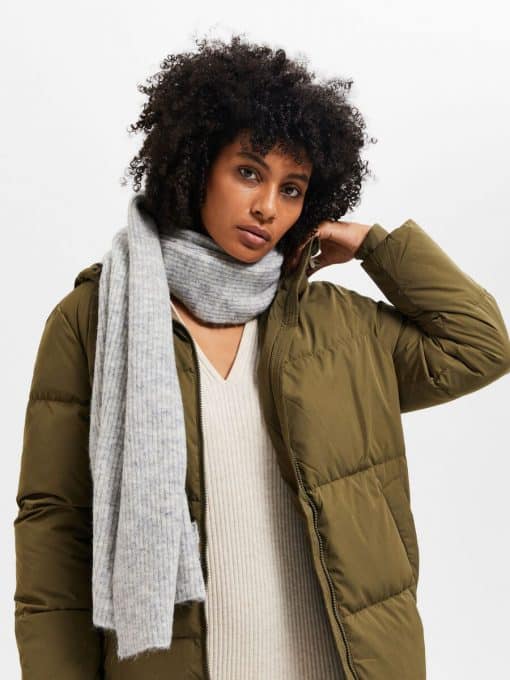 Selected Femme Lulu Linna Scarf Grey