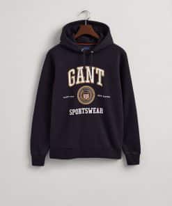 Gant Crest Shield Hoodie Evening Blue
