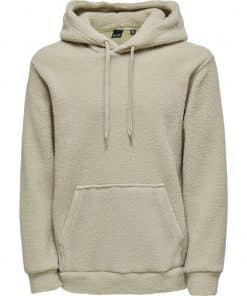 Only & Sons Remy Teddy Hoodie Grey