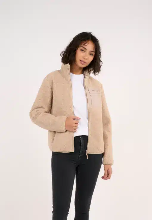 Knowledge Cotton Apparel Teddy High Neck Zip Jacket
