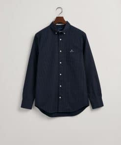Gant Micro Print Shirt Evening Blue