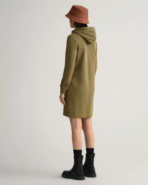 Gant Woman Archive Shield Hoodie Dress Hunter Green