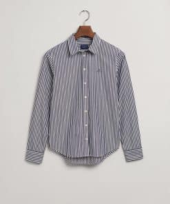 Gant Woman Broadcloth Striped Shirt Classic Blue