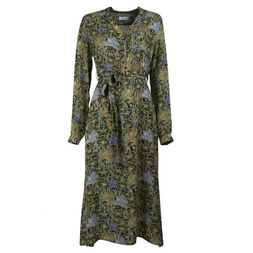 Stenströms Beatrice Green Viscose Floral Dress