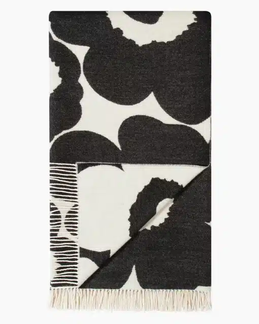 Marimekko Unikko Blankett 130 x 180 cm Black/White