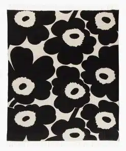 Marimekko Unikko Blankett 130 x 180 cm Black/White