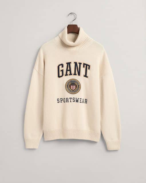 Gant Crest Shield Rollneck Cream