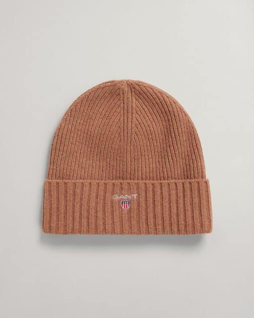 Gant Unisex Wool Lined Beanie Roasted Walnut