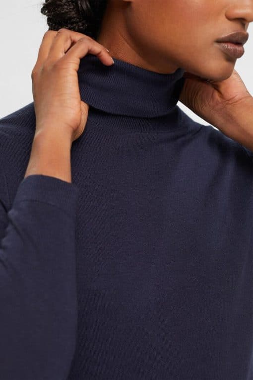 Esprit Roll Neck Sweater Navy