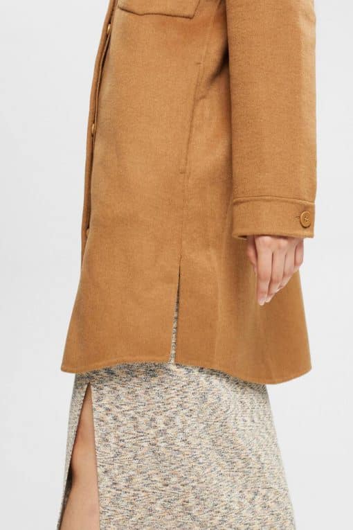 Esprit Shacket Coat Caramel