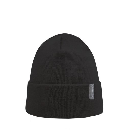 Superyellow Amalia Merino Wool Beanie Black