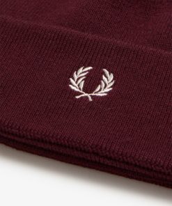 Fred Perry Merino Wool Beanie Oxblood