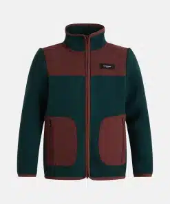Peak Performance Fleece Full Zip T-neck Junior Scarab Green