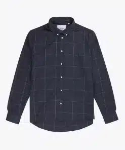 Les Deux Desert Reg Check Shirt Dark Navy