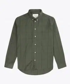Les Deux Desert Reg Check Shirt Olive Night
