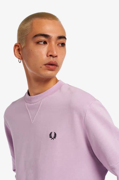 Fred Perry Pigment Dye Sweatshirt Lilac Soul
