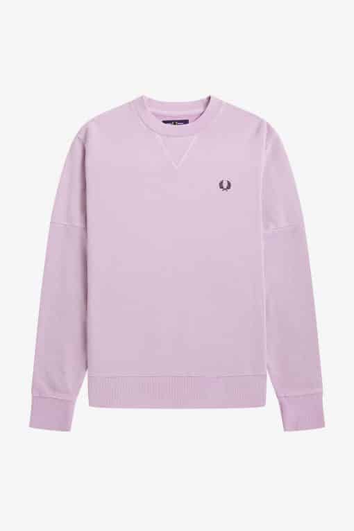 Fred Perry Pigment Dye Sweatshirt Lilac Soul
