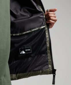 Superdry Radar Quilt Mix Padded Jacket Dark Moss