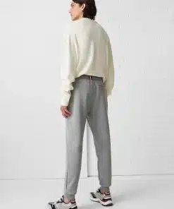 Tommy Hilfiger Embroidered Joggers Heathered Speckled Dark Grey