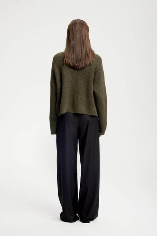 Gestuz Alphagz Short Cardigan Dark Olive Mélange