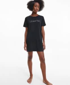 Calvin Klein Embossed Logo Night Shirt Black