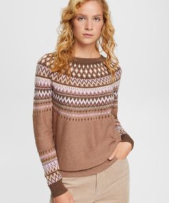 Esprit Jaquard Sweater Taupe