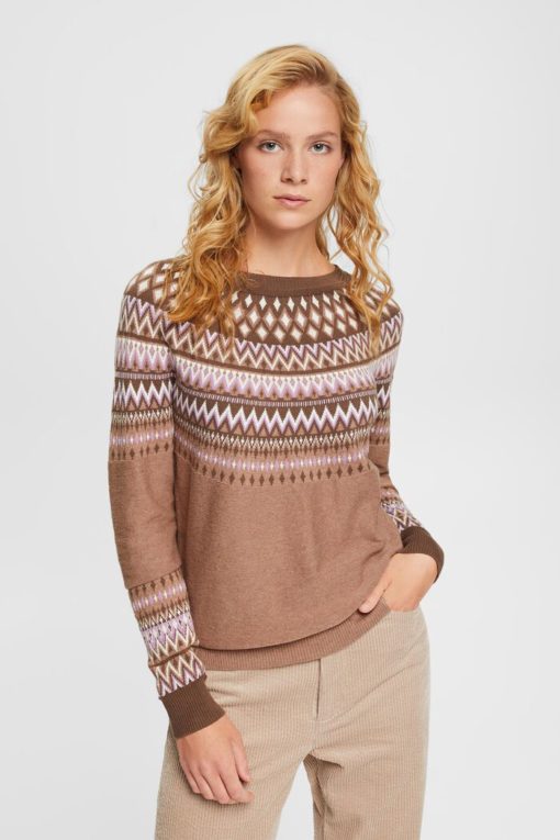 Esprit Jaquard Sweater Taupe